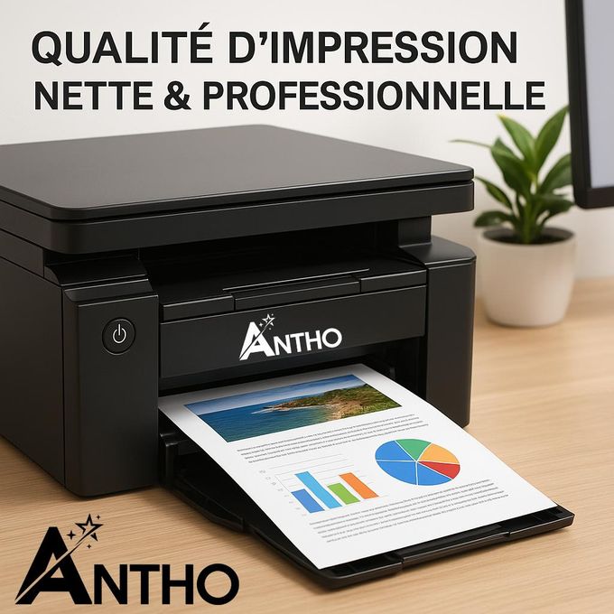 Lot de 5 Toners compatible 30A ANTHO - CF230A - Ant - Noir
