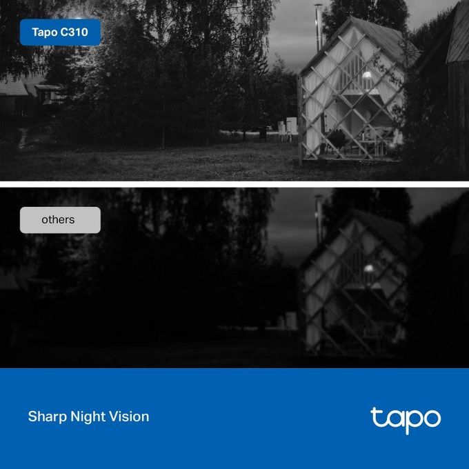 TP-Link Caméra De Surveillance Tapo C310 - Wifi - SD - Infrarouge - Vision Nocturne - IA