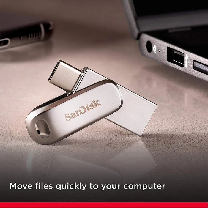 Clé USB 64 Go Sandisk 3.1 - Ultra Luxe Double Connectique Type-C & USB Type-A