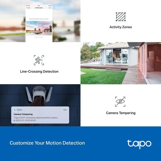 TP-Link Caméra De Surveillance Tapo C310 - Wifi - SD - Infrarouge - Vision Nocturne - IA
