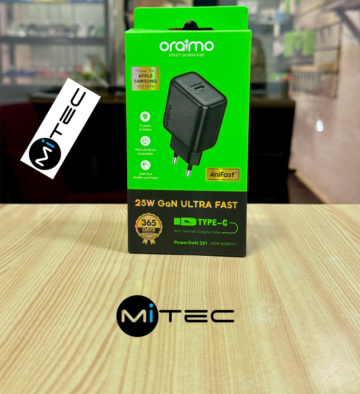 Chargeur Oraimo 25W Type C Vers Type C Neuf Original