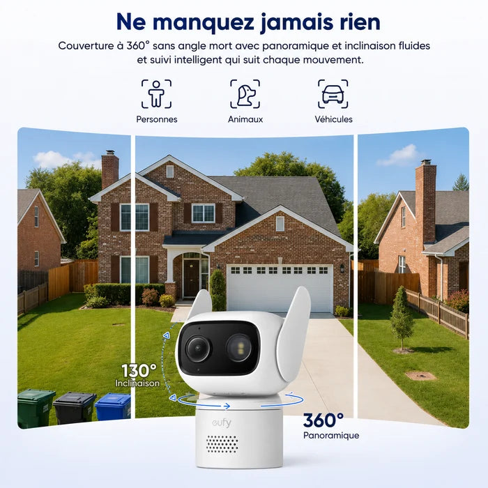 Caméra de Surveillance Neuf Filaire Eufy C31 – Vision Nocturne Couleur 24/7, Suivi IA 360°, IP66 - Ks