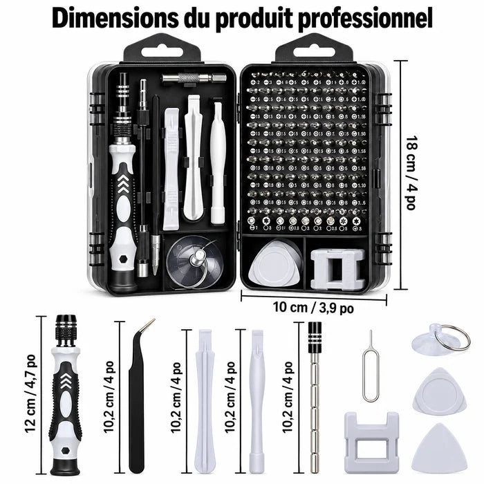 Kit de Tournevis de Précision 115 en 1 Neuf
