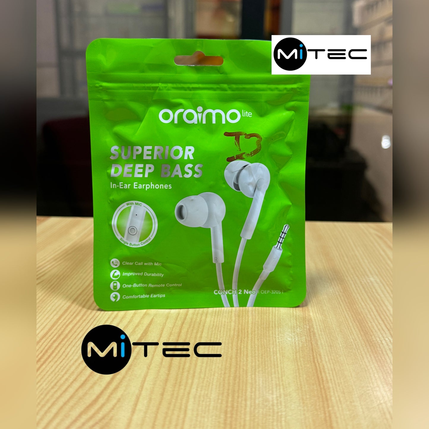 Écouteur Filaire Oraimo i3 Vers  Prise Jack 3'5 Mm