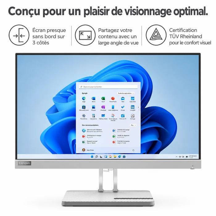Ecran Lenovo L27e-40 27″ Full HD – 100 Hz, AMD FreeSync, HDMI - 27 Pouces - ks