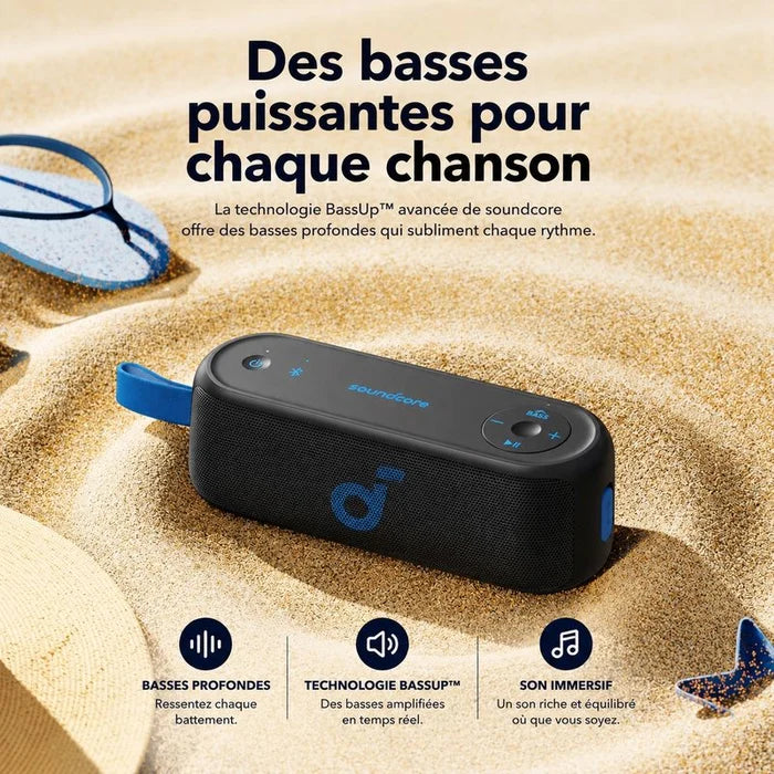 Enceinte Bluetooth Portable Soundcore Select 3 Original –  16W Étanche IPX7 - Jusqua 20h Autonomie