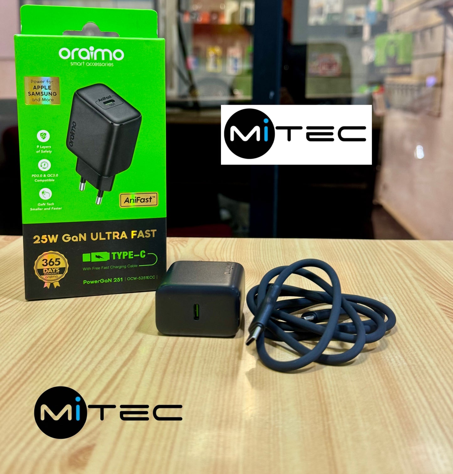 Chargeur Oraimo 25W Type C Vers Type C Neuf Original