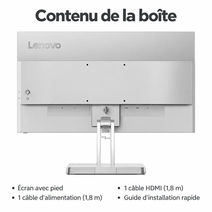 Ecran Lenovo L27e-40 27″ Full HD – 100 Hz, AMD FreeSync, HDMI - 27 Pouces - ks