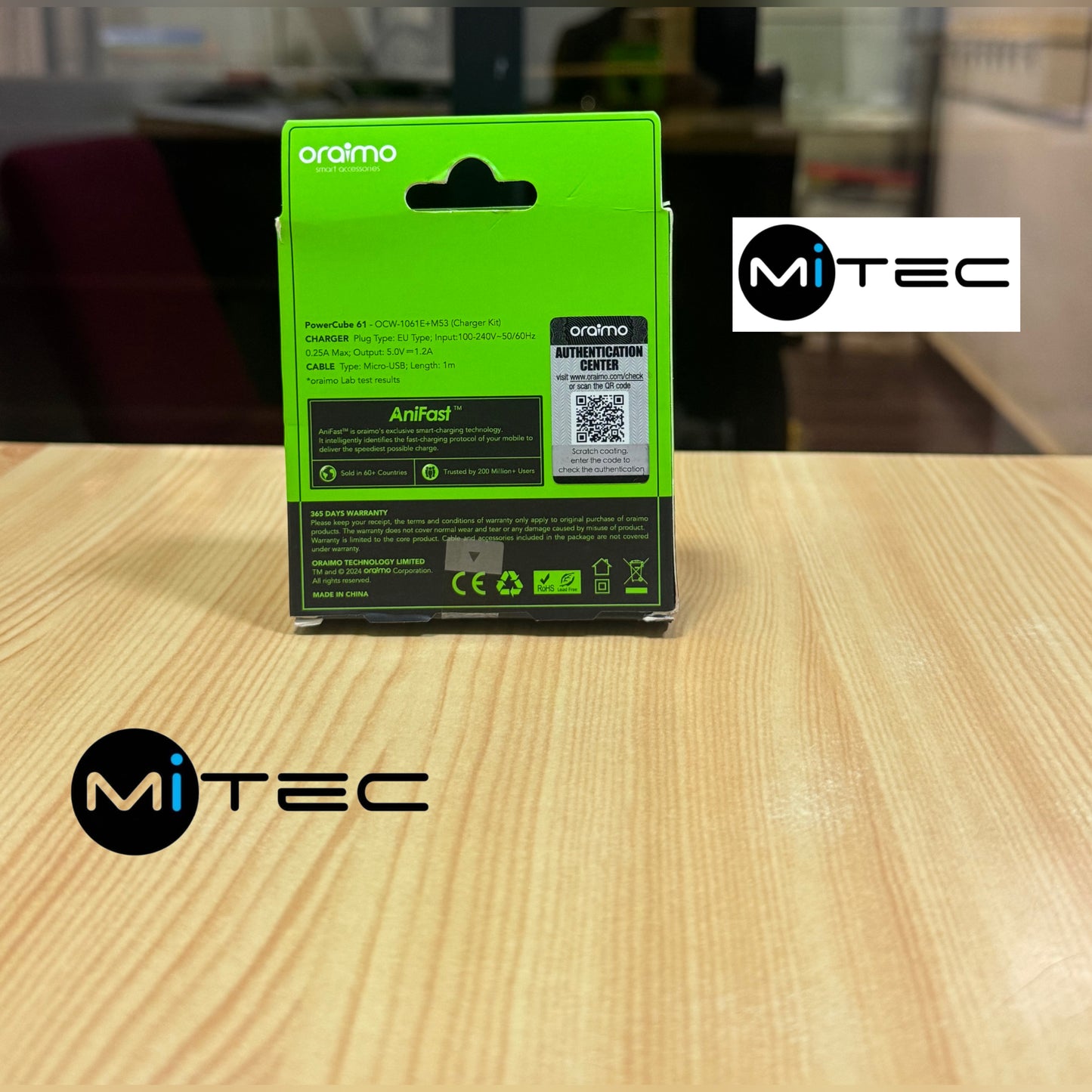 Chargeur Oraimo  USB Vers Micro Usb ( Bout Androïde ) Neuf Original