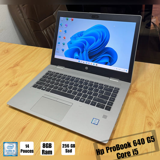 Pc Hp ProBook 640 G5 Core i5 - 8 GB - 256 GB Ssd - 14 Pouces -Clavier Rétro Éclairé - Sac + Souris + Clé USB Offert