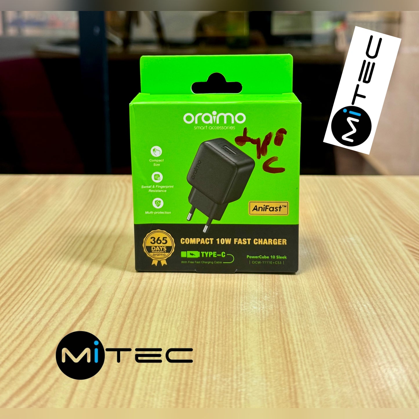 Chargeur Oraimo 10W USB Vers Type C Neuf Original