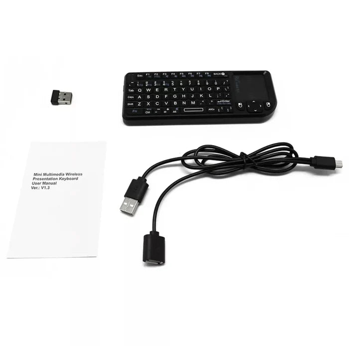 Mini Clavier Azerty Sans Fil avec Pavé Tactile Pour Ordinateur, Télévision, SmartPhone, Tablette, Console, Box TV -ks