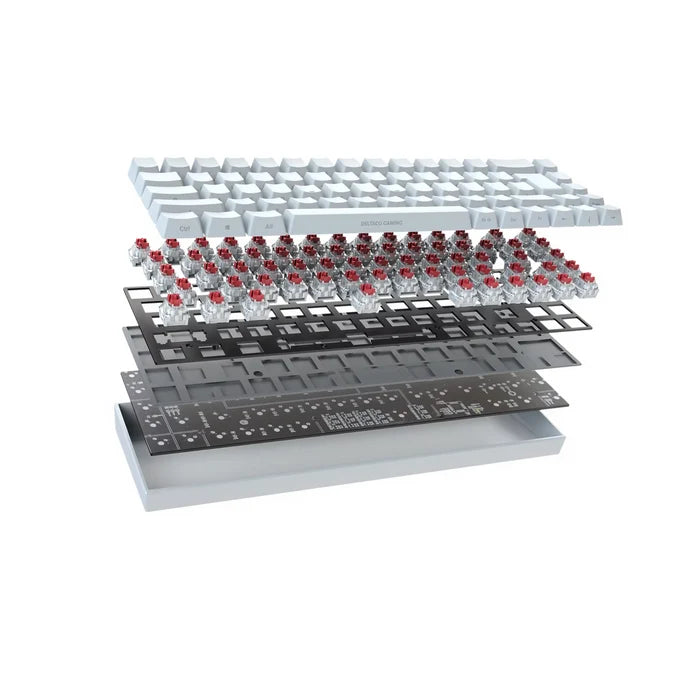 Clavier Deltaco Neuf - Français Sans Fil  WK95R, Azerty Rétroéclairé Gaming, Pour Ordinateur, iMac, Tablette