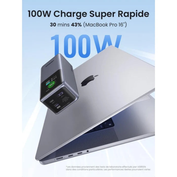 Powerbank UGREEN Nexode  Original 20000mAh 130W, Avec Ecran d'Affichage, Batterie Externe Portable USB C Pour Ordinateur Portable, Smartphone, Tablette, Etc