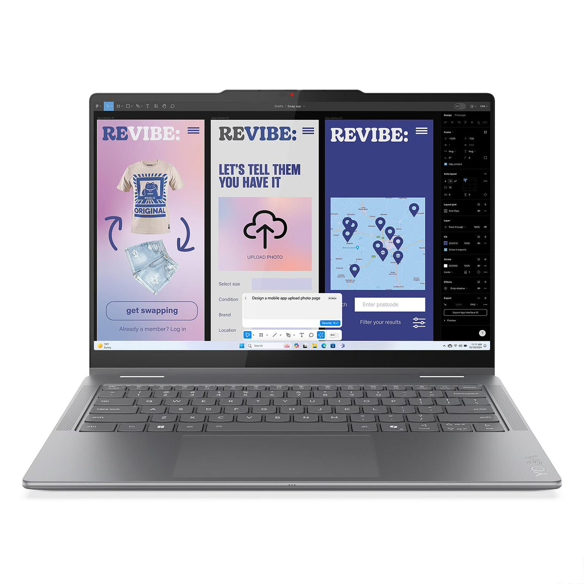 PC Portable Lenovo Yoga 7i Gen 7 Neuf – Intel Core Ultra 7 - 16 Pouces 15 éme Gén - Écran Tactile - 16 Go RAM - 512 Go Ssd