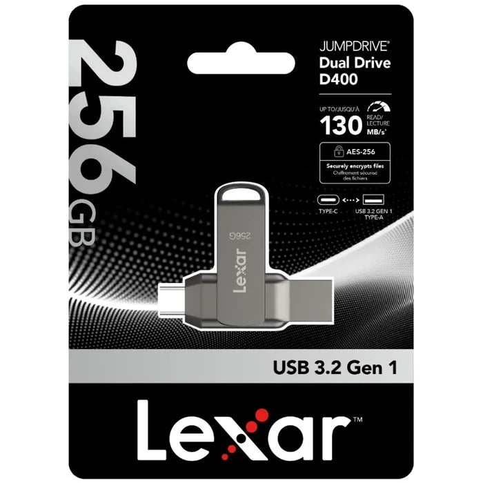 Clé USB 256 Go Lexar JumpDrive D400 3.2 Type-C