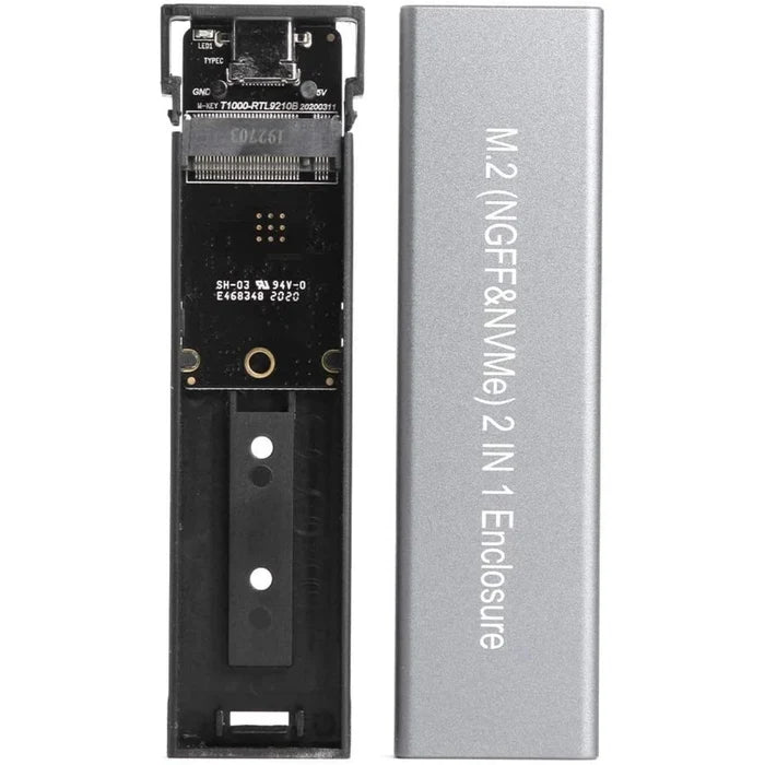 Boîtier Haysenser de Disque Dur SSD M.2 NVME et NGFF (2 en 1) Externe Type C