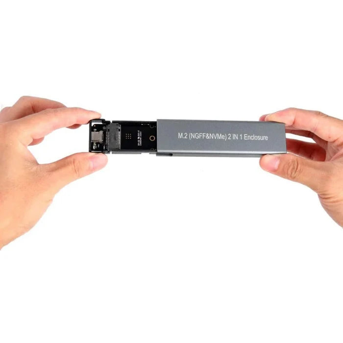 Boîtier Haysenser de Disque Dur SSD M.2 NVME et NGFF (2 en 1) Externe Type C