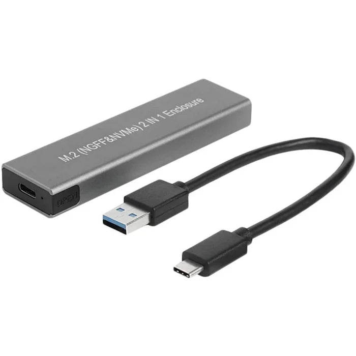 Boîtier Haysenser de Disque Dur SSD M.2 NVME et NGFF (2 en 1) Externe Type C