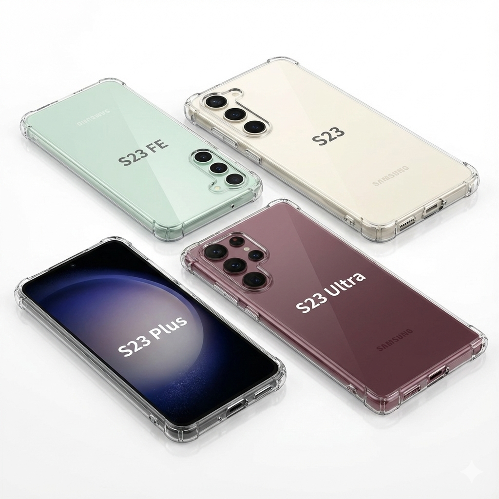 Étui Fourreau Coque Transparent Pour Samsung Série S23 Fe , S23, S23 Plus , S23 Ultra