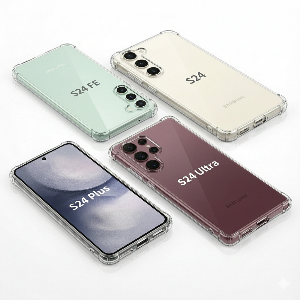 Étui Fourreau Coque Transparent Pour Samsung Série S24 Fe , S24, S24 Plus , S24 Ultra