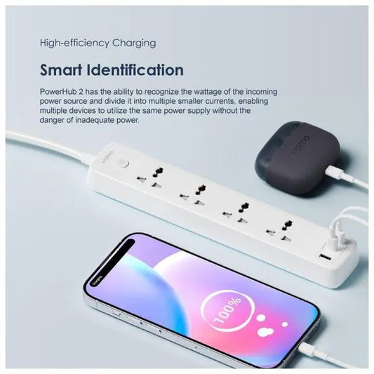 Multiprise  Oraimo Power Hub C - 2 Métres -  4 Prises AC + 2 Ports USB  + 1 Ports Type C