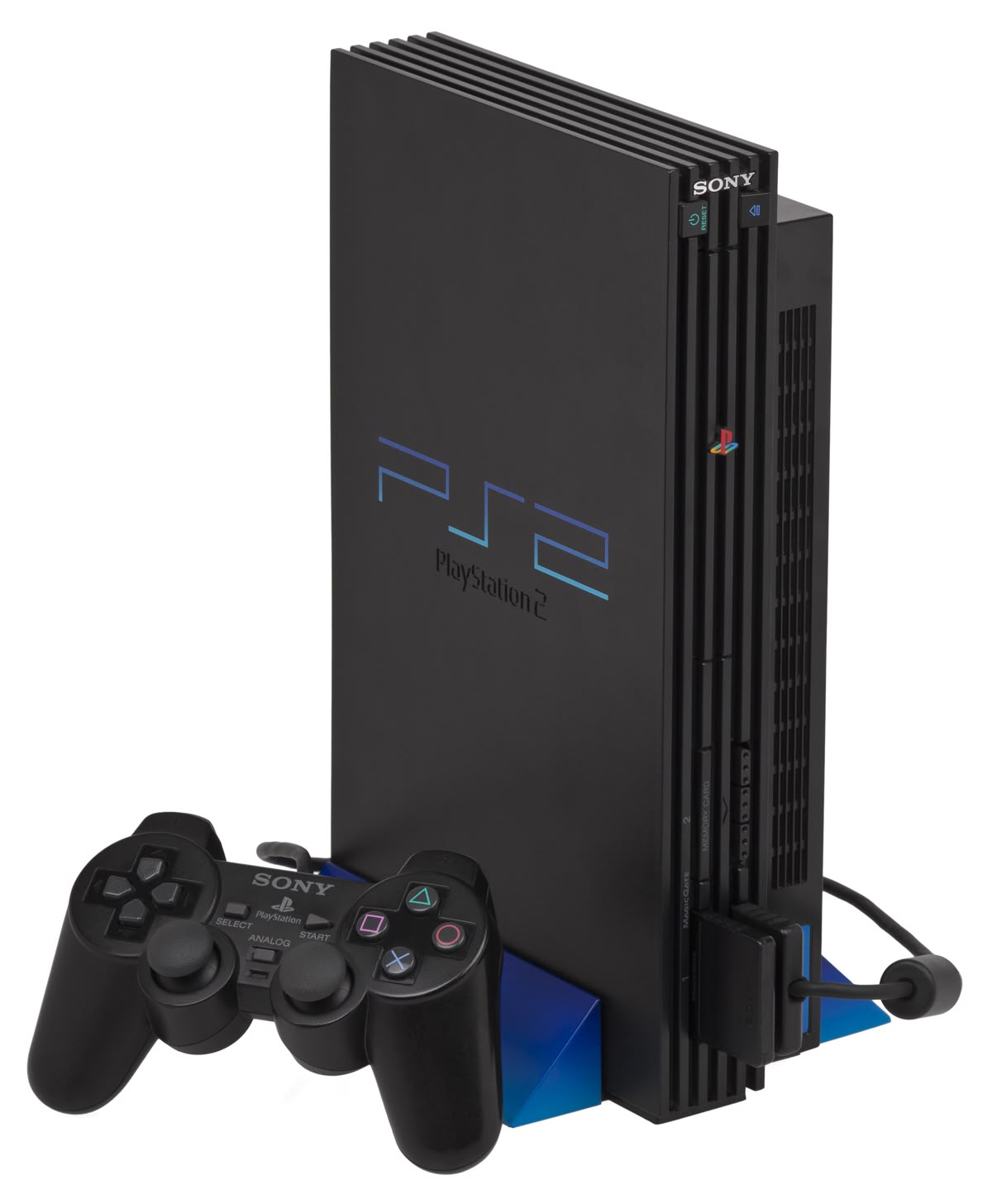 Sony PlayStation 2 Quasi Neuf – Deux Manettes –  Avec  20 Jeux installés + Câbles