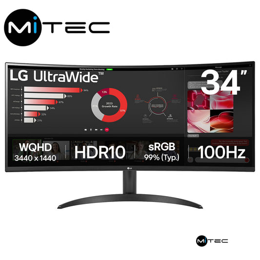 Écran LG UltraWide 34WR50QK-B - Incurvé WQHD 100Hz Neuf 34"Pouces