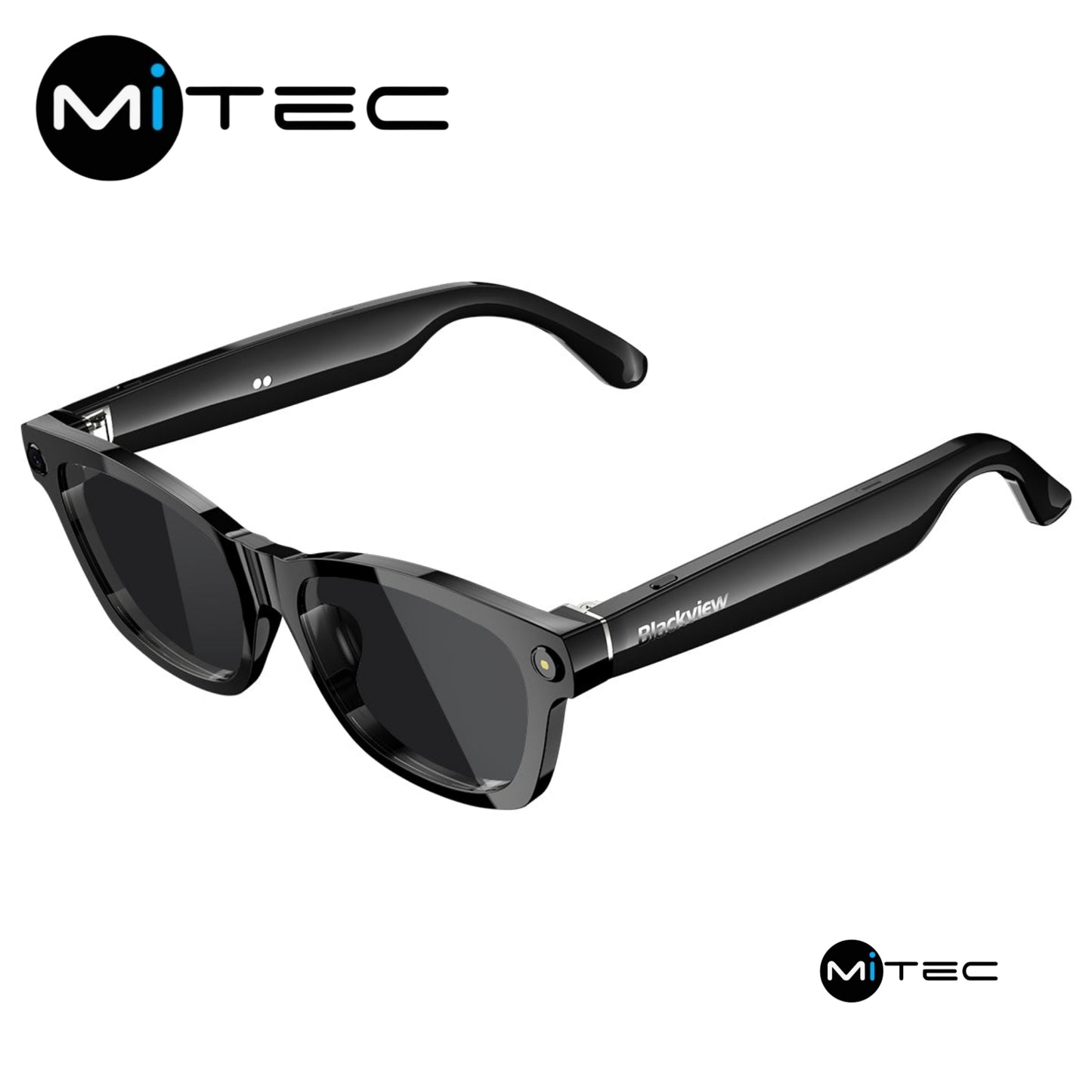 Blackview BV100 - Lunettes intelligentes IA avec caméra 8 MP, appels Bluetooth et assistant vocal