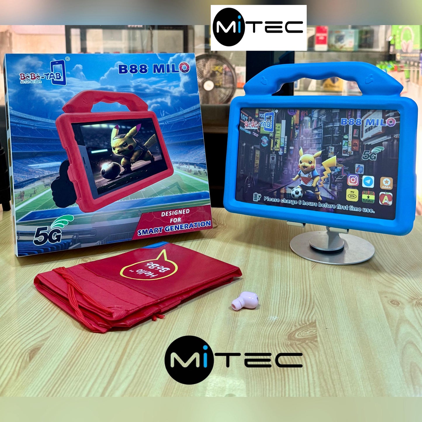 Tablette Éducative BébéTab B88 - 4 GB - 128 GB - Avec Puce - 8 Pouces