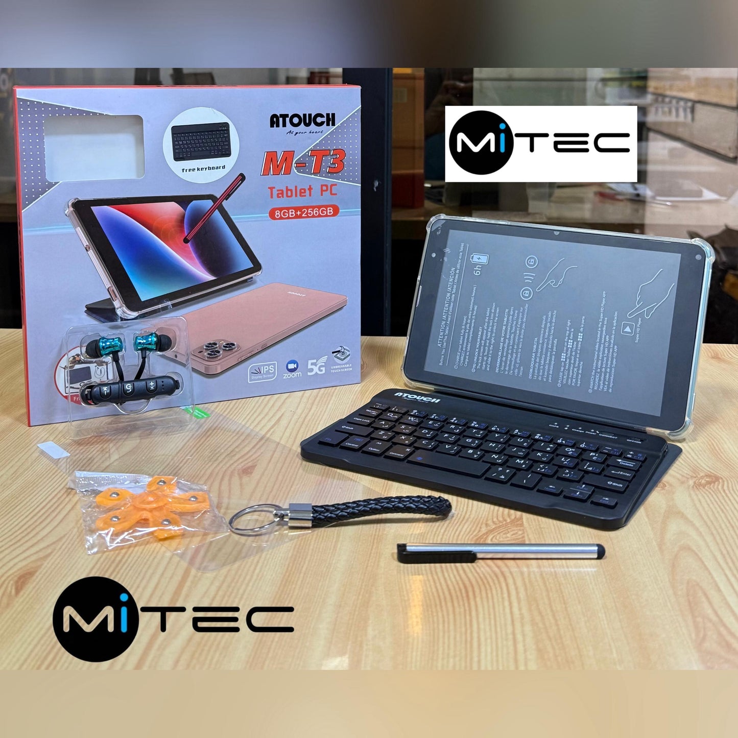 Tablette Éducative Atouch M-T3 - 4 GB - 128 GB - Avec Puce -  Avec Clavier - 8 Pouces