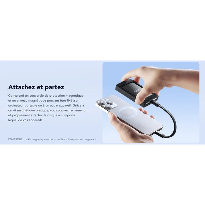 Disque Dur 1 Tera SSD Externe Portable Lexar SL500 USB 3.2 Type C - 1000 Go