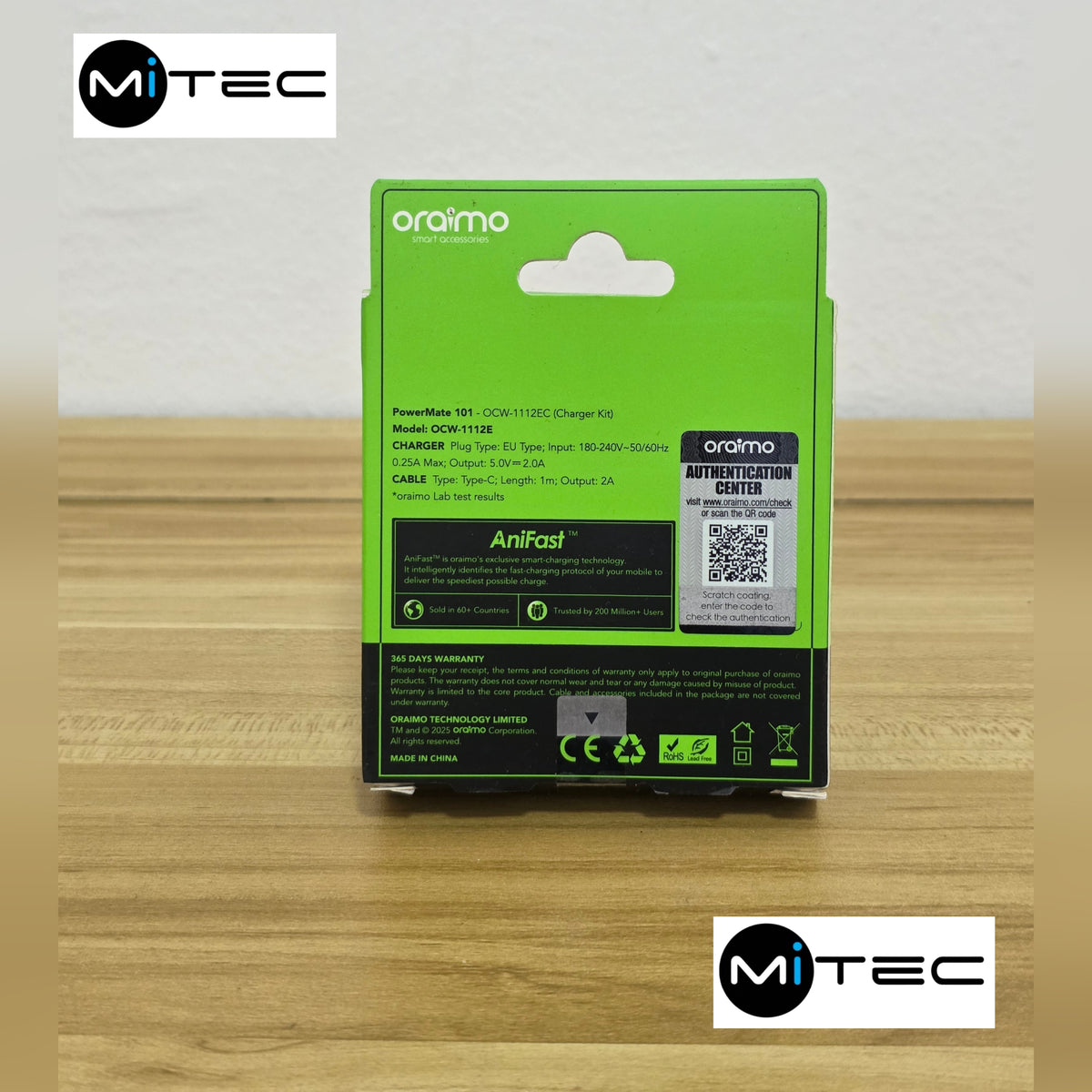 Chargeur Téléphone Et Tablette Oraimo 10W Usb Vers Type C Neuf Original - Chargeur10W