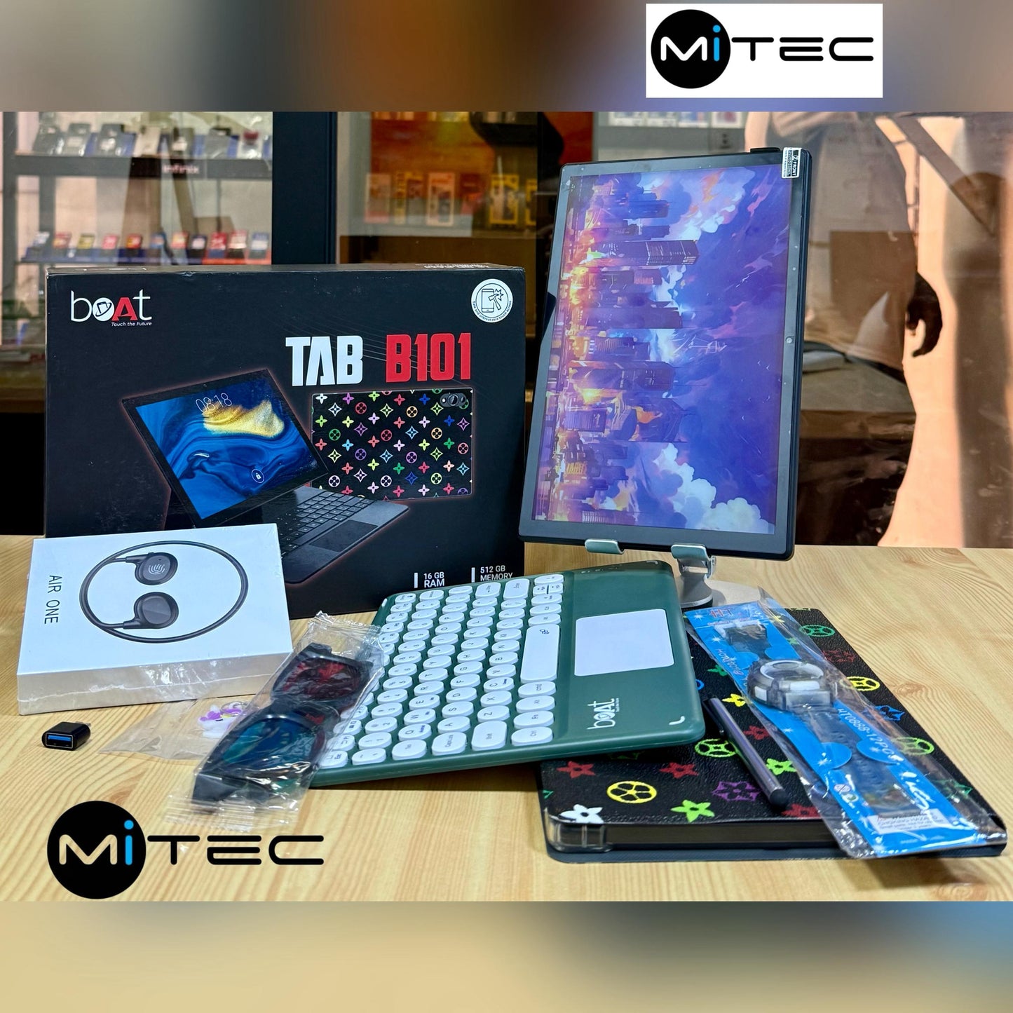 Tablette Éducative Boat Tab B101 - 4 GB - 128 GB - Avec Puce - Avec Clavier - 10'1 Pouces