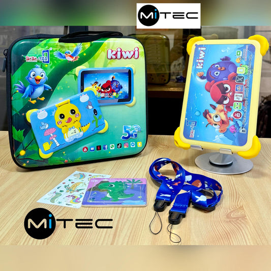 Tablette Éducative BébéTab Kiwi - 4 GB - 128 GB - Avec Puce - 7 Pouces - Avec Gadget