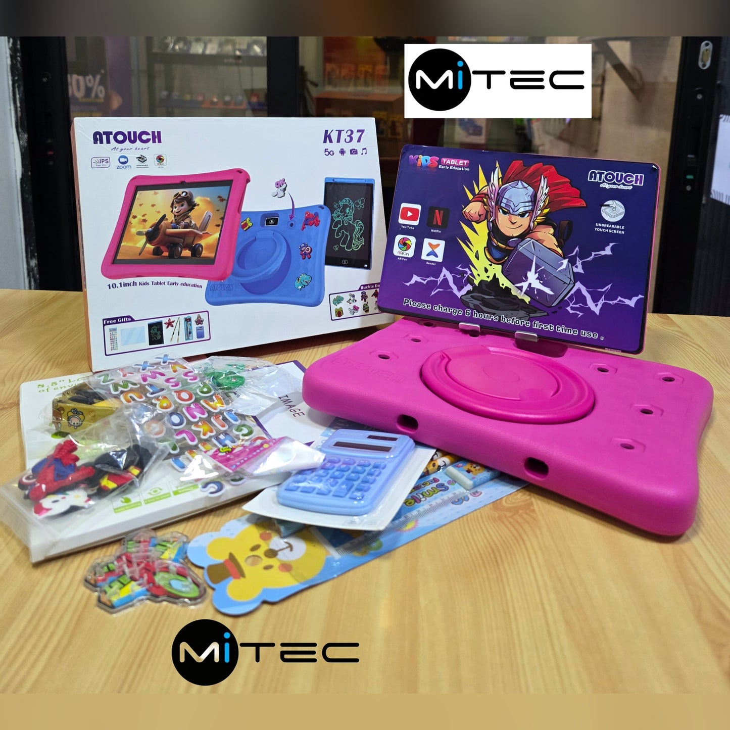 Tablette Educative Atouch KT37 Neuve  - 4 GB - 128 GB - Avec Puce - 10'1 Pouces - Avec Gadget
