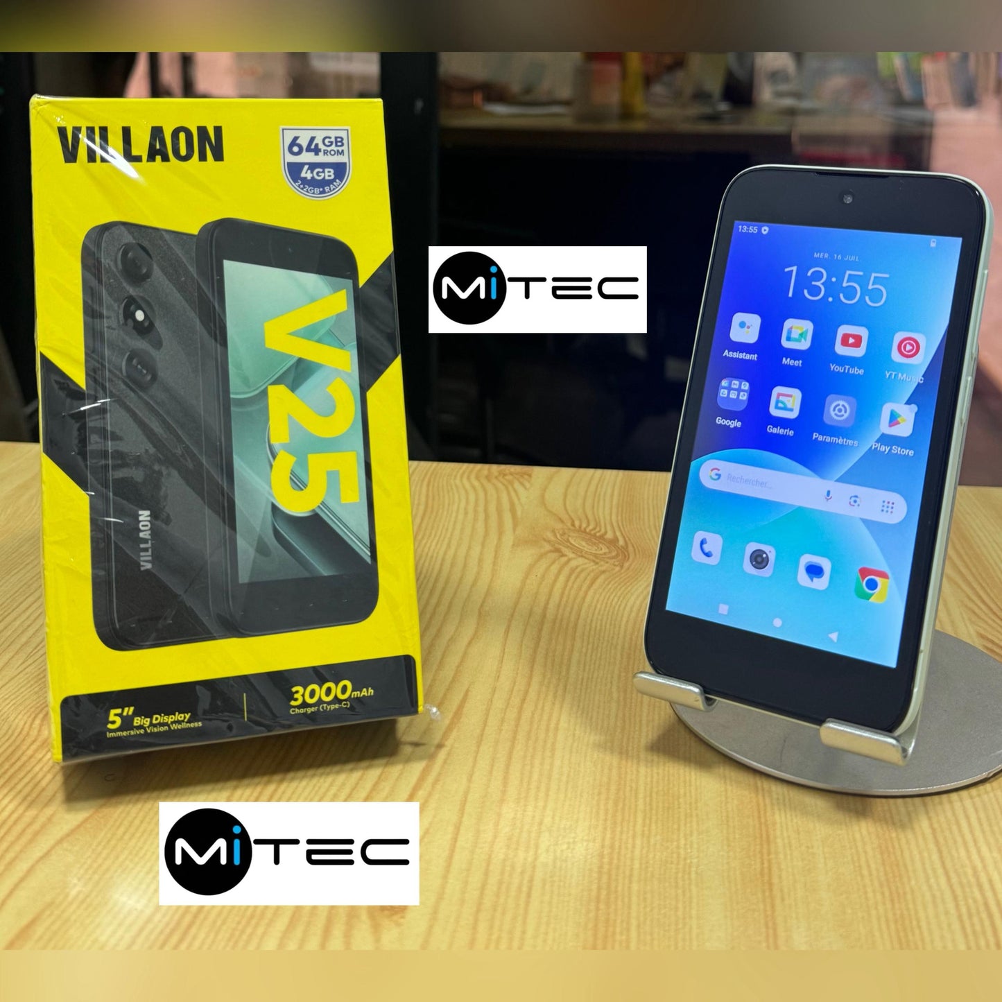 Villaon V25  Neuf - 4 GB - 64 GB - 8Mpx - 3000Mah - Android - 5 Pouces