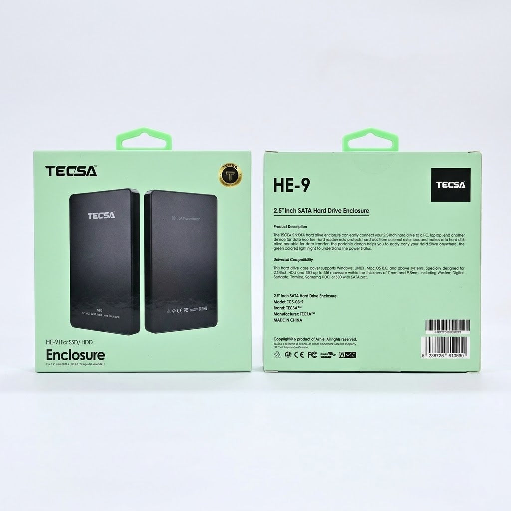 Boîtier de Disque Dur TECSA USB 3.0 Sata 2.5 HDD