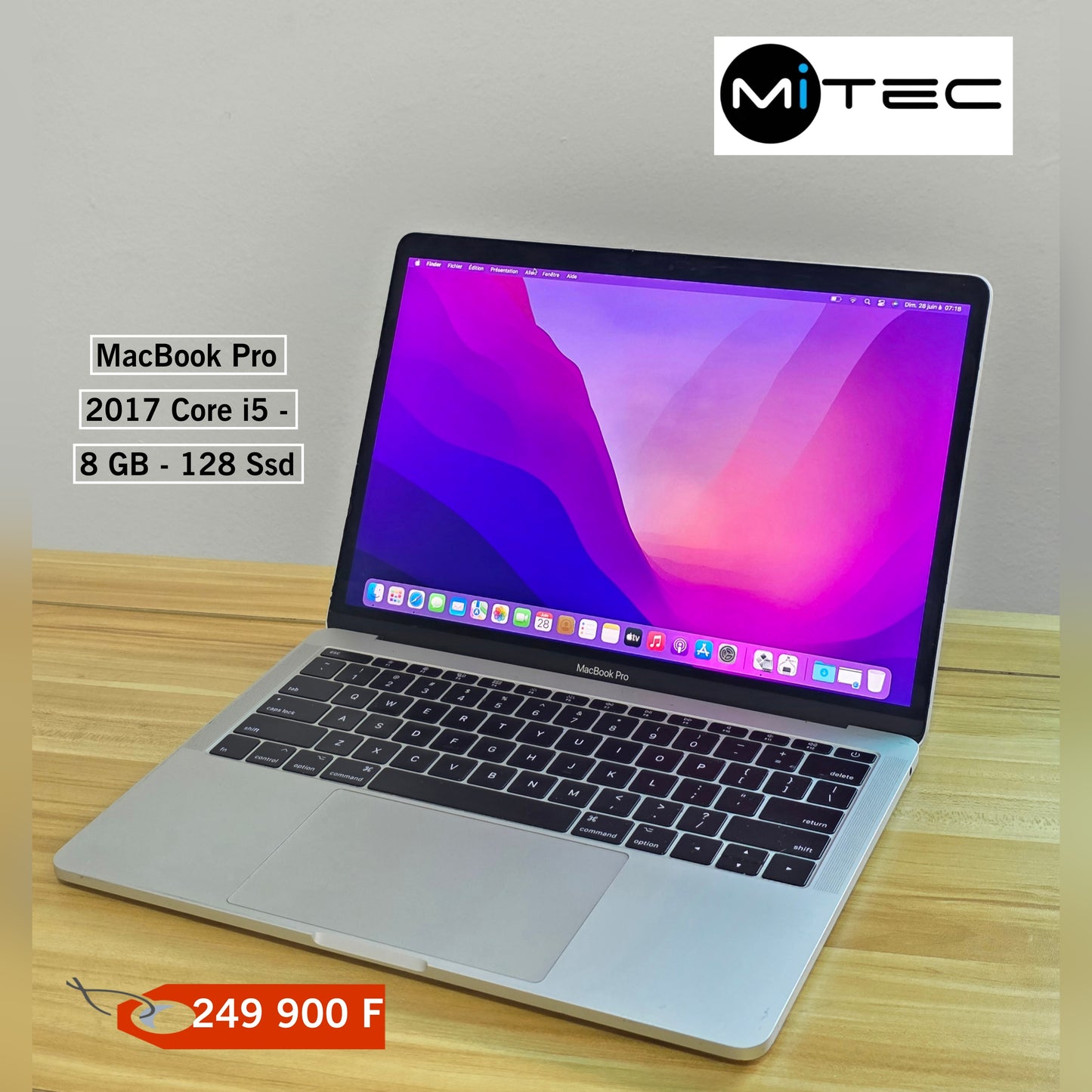 Apple MacBook Pro 2017 Core i5 Quasi Neuf - 8  GB - 128 Ssd - 13'3 Pouces - Écran Retina - Clavier Rétro éclairé + Sac Offert