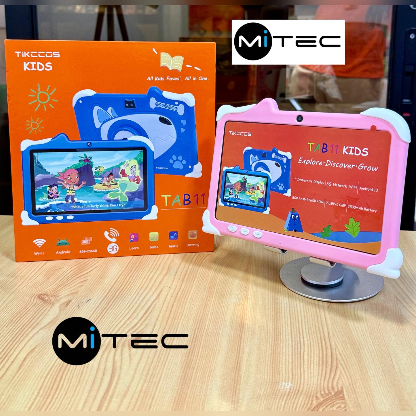 Tablette Educative Tikccos Kids Tab 11  - 4 GB - 128 GB - Avec Puce