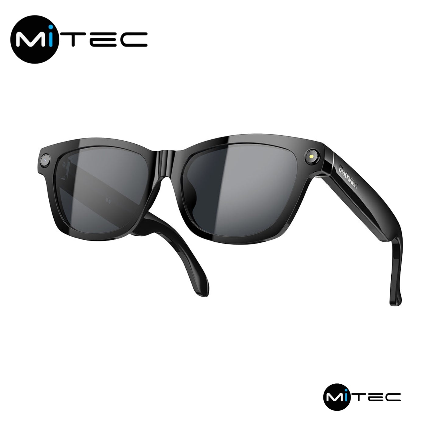 Blackview BV100 - Lunettes intelligentes IA avec caméra 8 MP, appels Bluetooth et assistant vocal