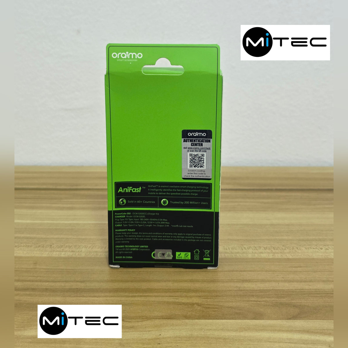Chargeur Téléphone Et Tablette Oraimo Neuf Original Charge Rapide 20 W – USB-C vers USB-C - Type C Vers Type C - 20W - Chargeur20W