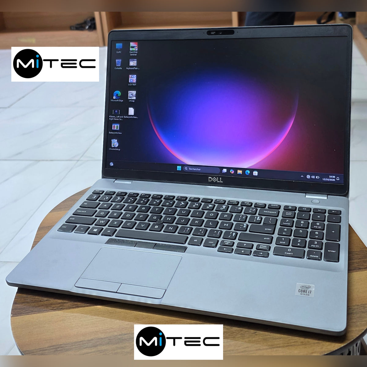 Pc Dell 5510 Core i7 - 15'6 Pouces - 16 GB - 1 000 Gb Ssd - 10 ème Gen - Sac + Clé USB + Souris Offert
