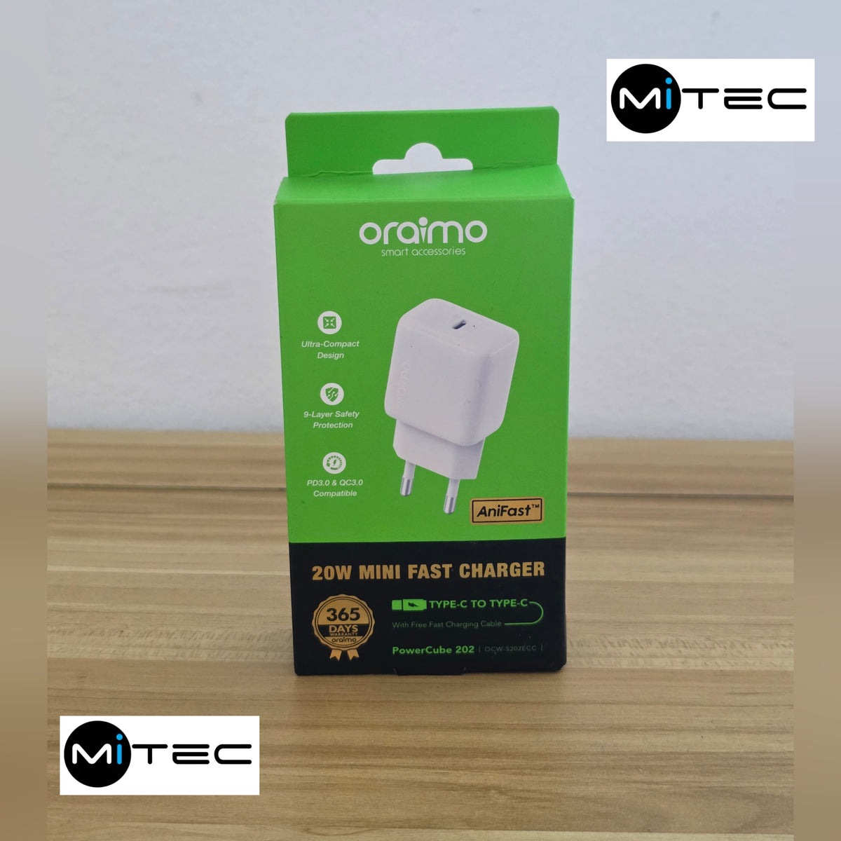 Chargeur Téléphone Et Tablette Oraimo Neuf Original Charge Rapide 20 W – USB-C vers USB-C - Type C Vers Type C - 20W - Chargeur20W