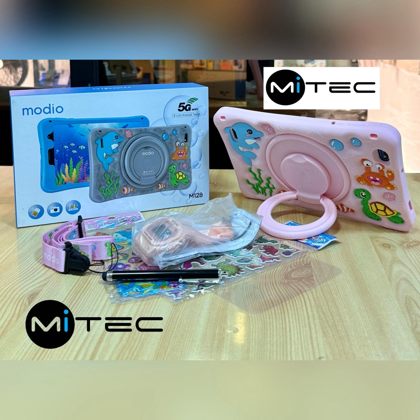 Tablette Éducative Modio M128 - 4 GB - 128 GB - Avec Puce - 8 Pouces - Avec Plusieurs Gadget