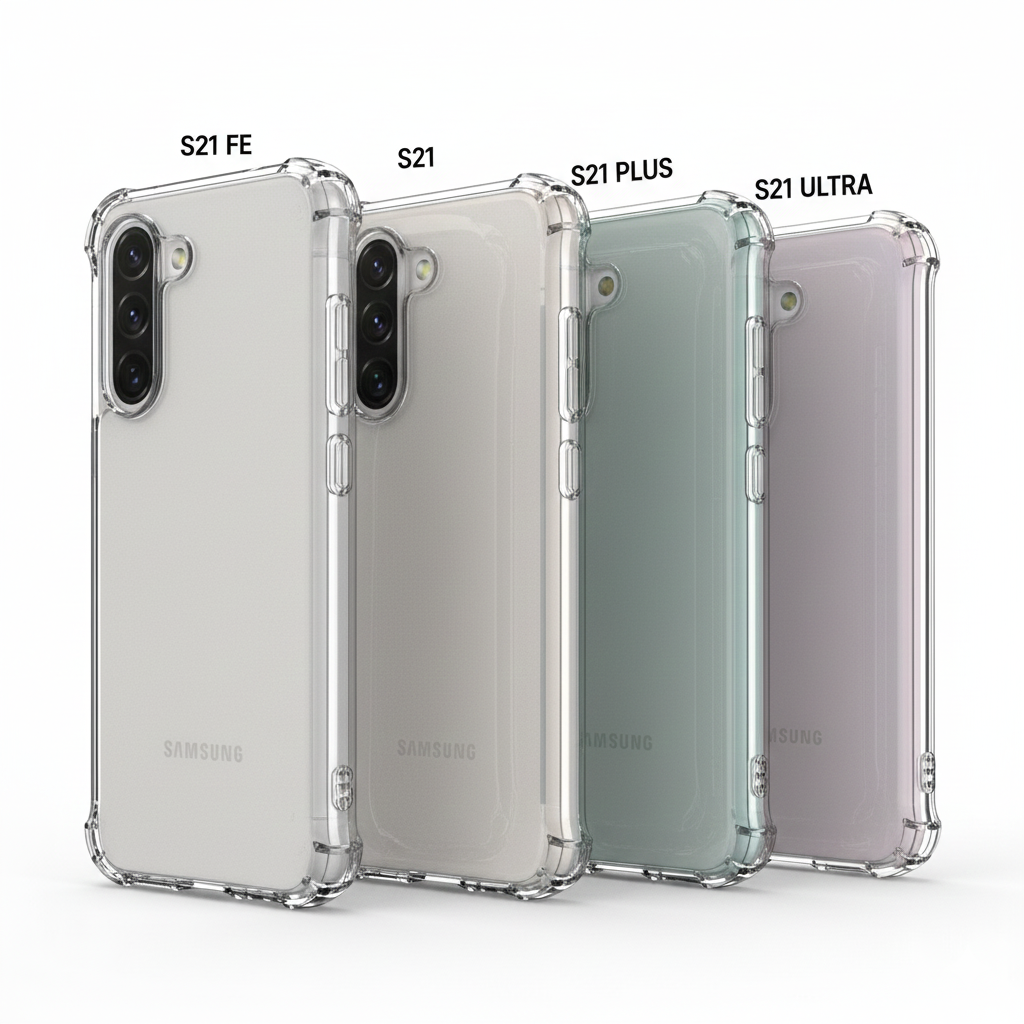 Étui Fourreau Coque Transparent Pour Samsung Série S21 fe , S21 , S21 Plus , s21 Ultra