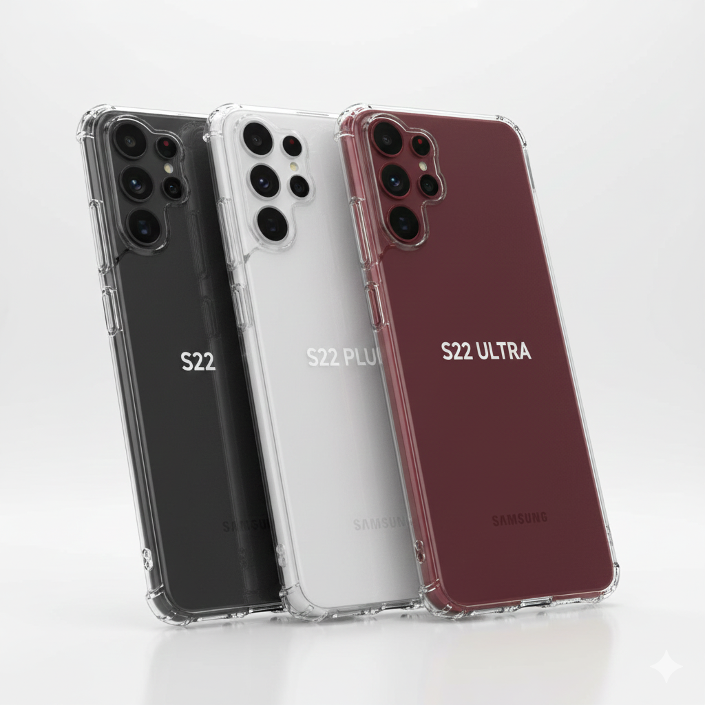 Étui Fourreau Coque Transparent Pour Samsung Série S22 , S22 Plus , s22 Ultra